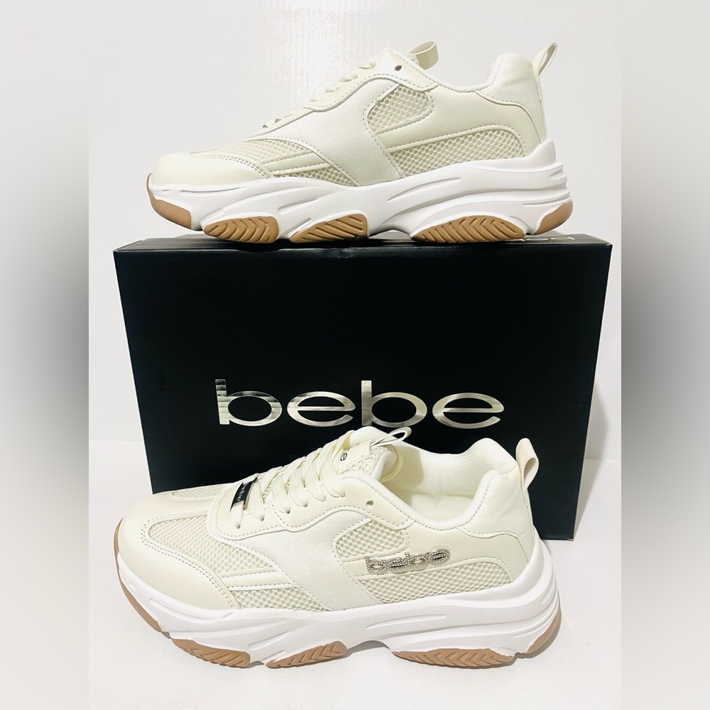Bebe Women's Cream Sneakers